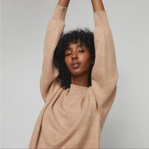 Lunya Cozy Cotton Silk Pullover Sweater Womens Small Cream Beige